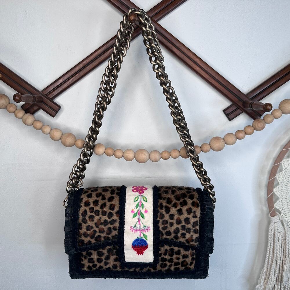 Kooreloo Calf Hair Leopard New Yorker Soho Bag